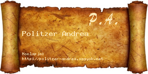 Politzer Andrea névjegykártya